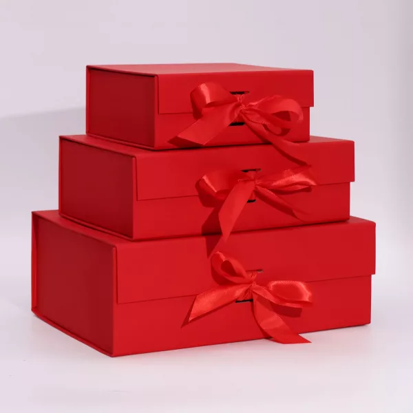 Flat Pack Gift Box - Extra Large  (33x25x12cm) - Red - Image 4