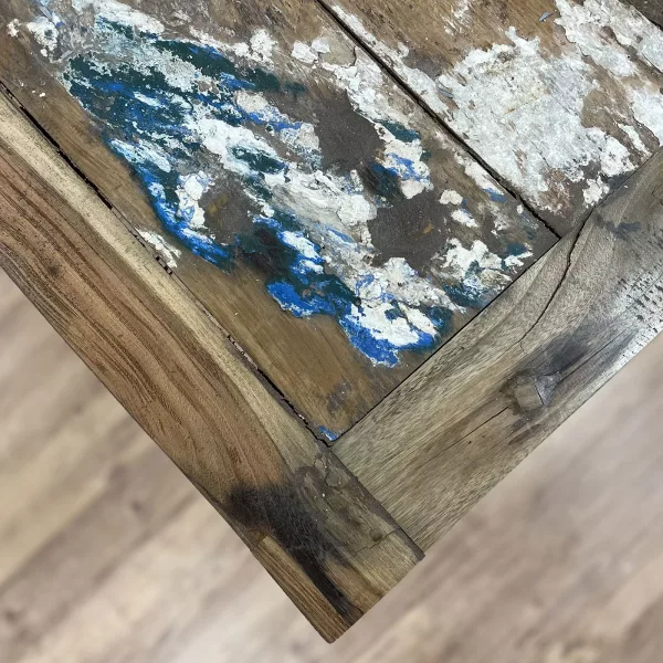 Recycled Teakwood Display / Dining Table 2.2m - No Bottom Shelf - Image 2