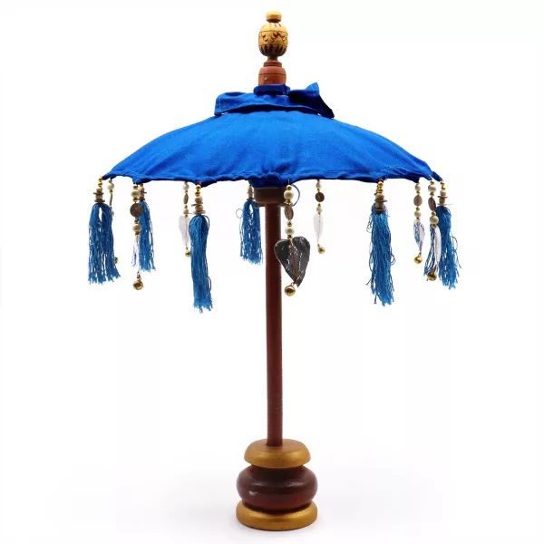 Bali Home Decor Parasol - Cotton - Blue- 40cm
