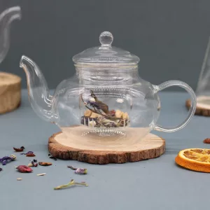 Glass Infuser Teapot – Round Pearl – 400ml