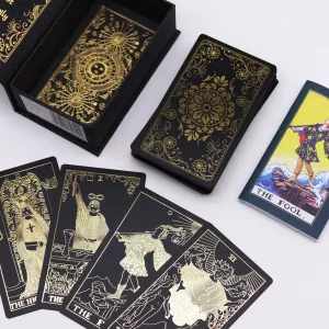 Gold Foil Tarot Set with Book – Gift Box