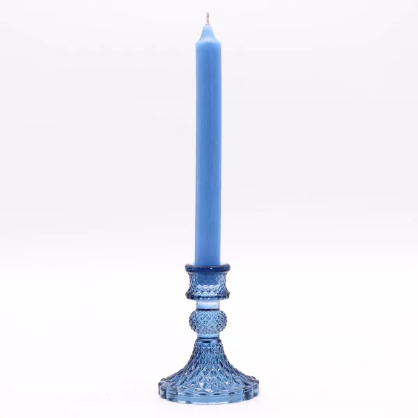 Vintage Dinner Candle Holder - Royal Blue - Image 2
