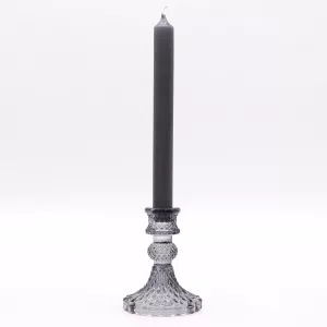 Vintage Dinner Candle Holder – Midnight Grey