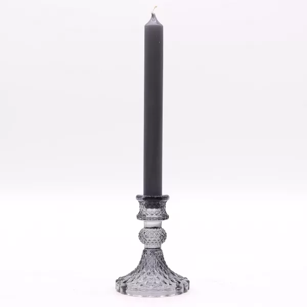 Vintage Dinner Candle Holder - Midnight Grey - Image 2