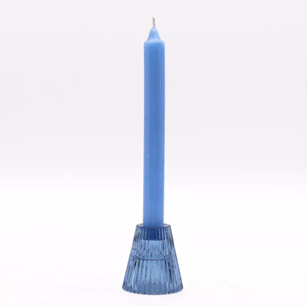 Flip Dinner Candle / Tealight Holder - Royal Blue - Image 2