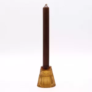 Flip Dinner Candle / Tealight Holder – Antique Amber