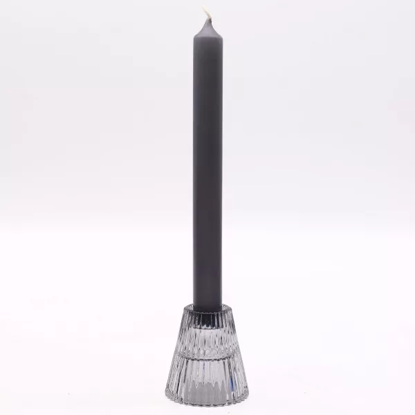 Flip Dinner Candle / Tealight Holder - Midnight Grey - Image 2