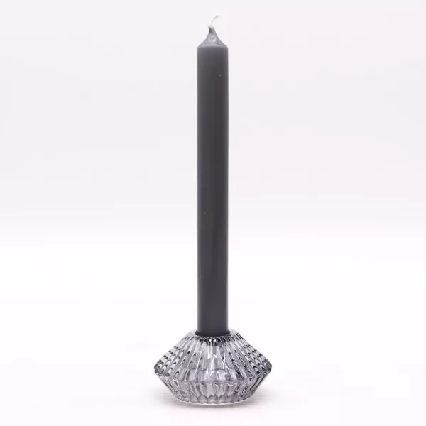 Flower Flip Dinner Candle / Tealight Holder - Midnight Grey - Image 2