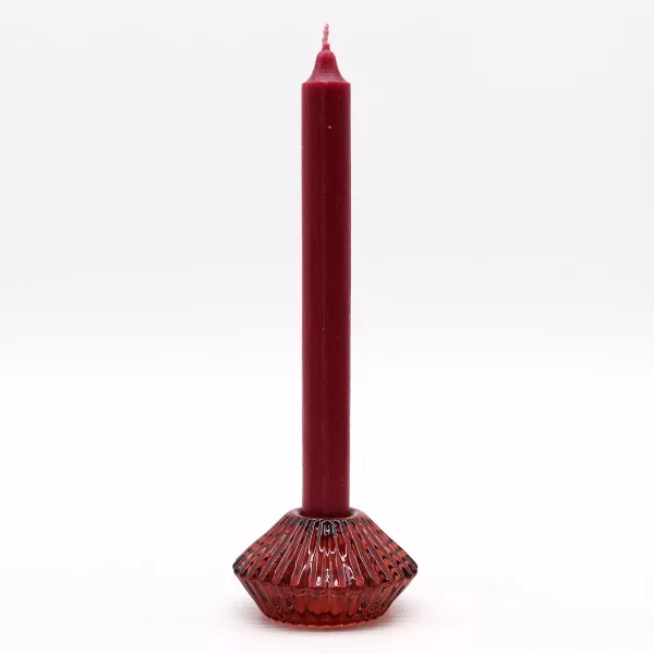 Flower Flip Dinner Candle / Tealight Holder - Vampire Red - Image 2