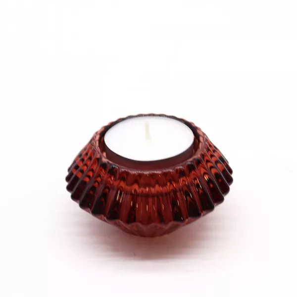 Flower Flip Dinner Candle / Tealight Holder - Vampire Red - Image 3