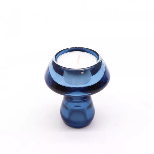 Mushroom Flip Dinner Candle / Tealight Holder - Royal Blue - Image 3