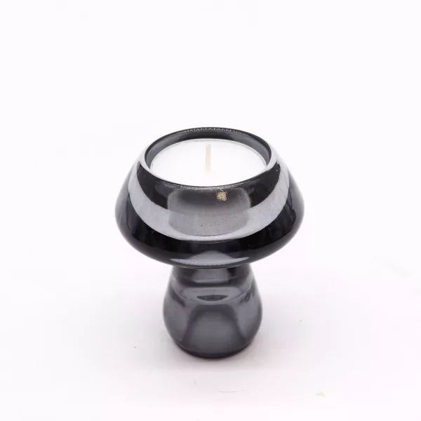 Mushroom Flip Dinner Candle / Tealight Holder - Midnight Grey - Image 3