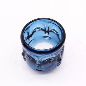 Buddha Faces Candle Jar – Royal Blue