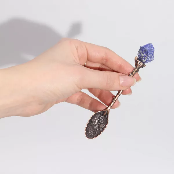 Set of 7 Bronze Gemstone Crystal Witch Spoons - Image 4