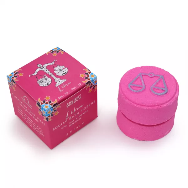 Set of Zodiac Bath Fizzers with Horoscope - Libra