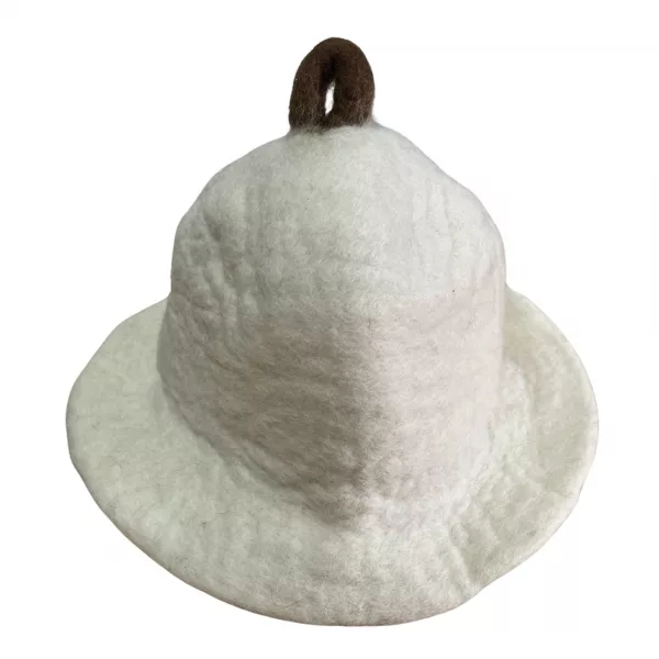 Felted Sauna Bowl Hat - Natural - Image 3