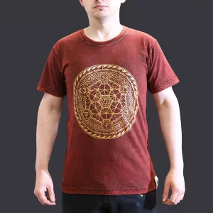 Stone Washed T-Shirt – Chakra – Maroon