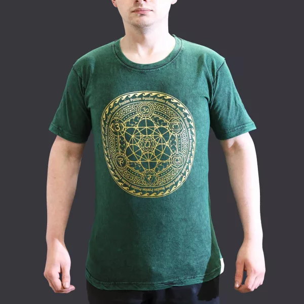 Stone Washed T-Shirt – Chakra – Green - Image 2