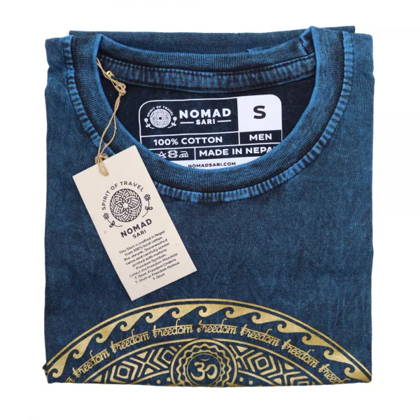 Stone Washed T-Shirt – Chakra – Blue - Image 2