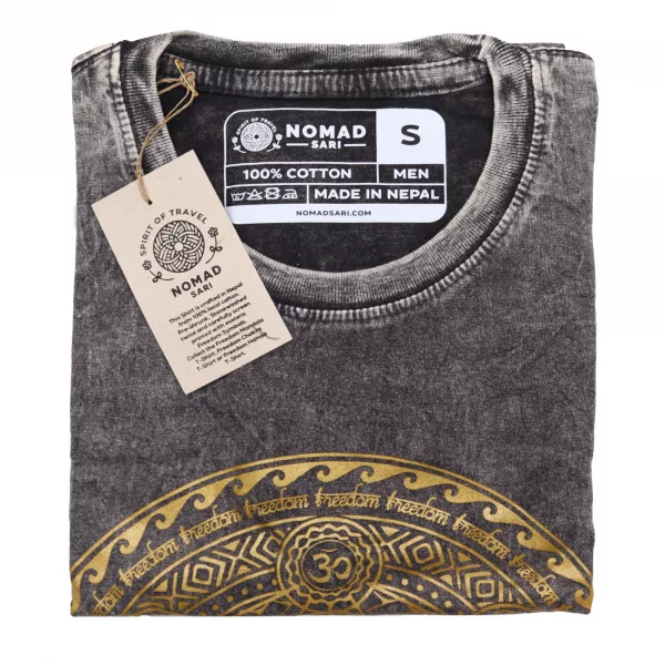 Stone Washed T-Shirt – Chakra – Dark Grey - Image 2