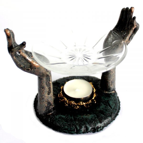 Antique Buddha - Om Hands Oil Burner - Image 2