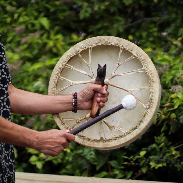 Spirit of the Wolf - Sharman Drum & Stick- Tunable - 40cm - Image 8