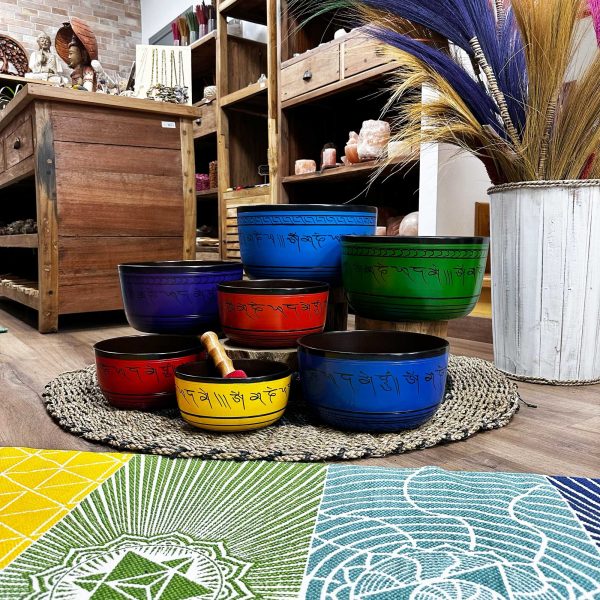 Large Chakra Set of Seven Singing Bowls (19.5-35cm) - Image 5