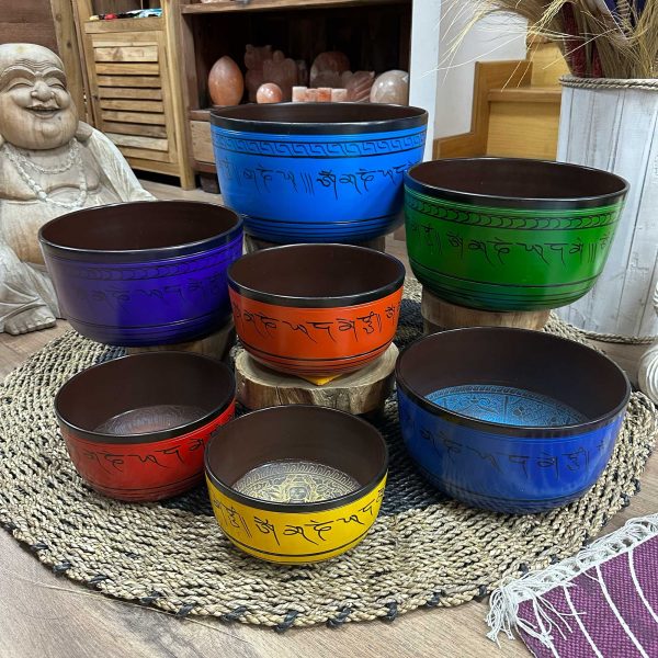 Large Chakra Set of Seven Singing Bowls (19.5-35cm) - Image 6