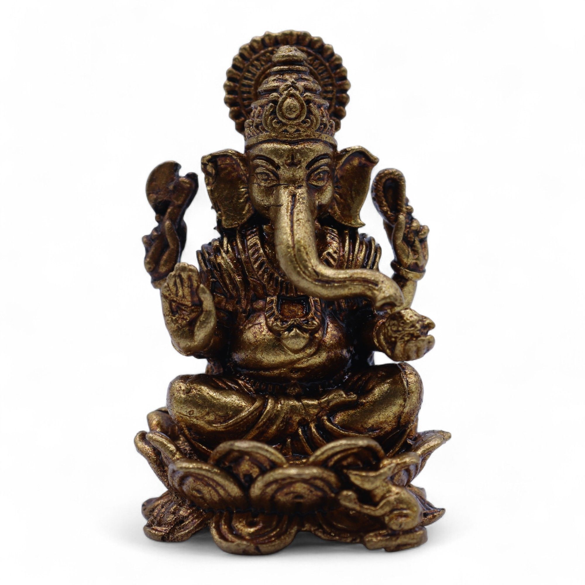 Brass Miniature Gods - Ganesha (52gms) - 49mm