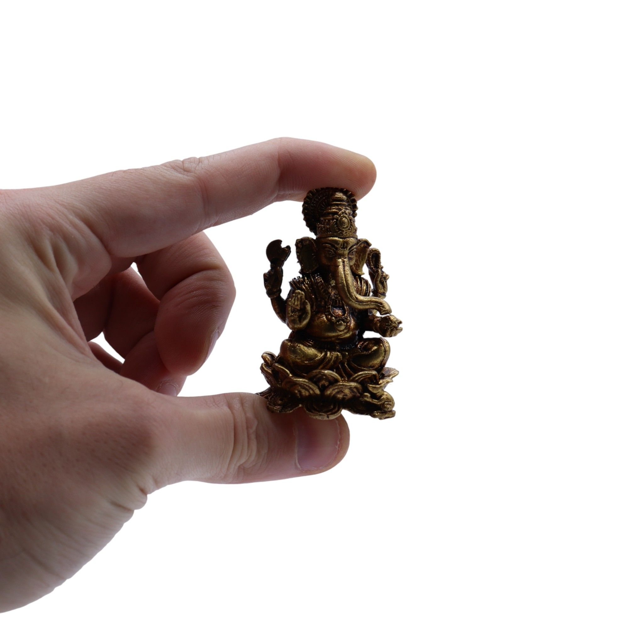 Brass Miniature Gods - Ganesha (52gms) - 49mm - Image 3