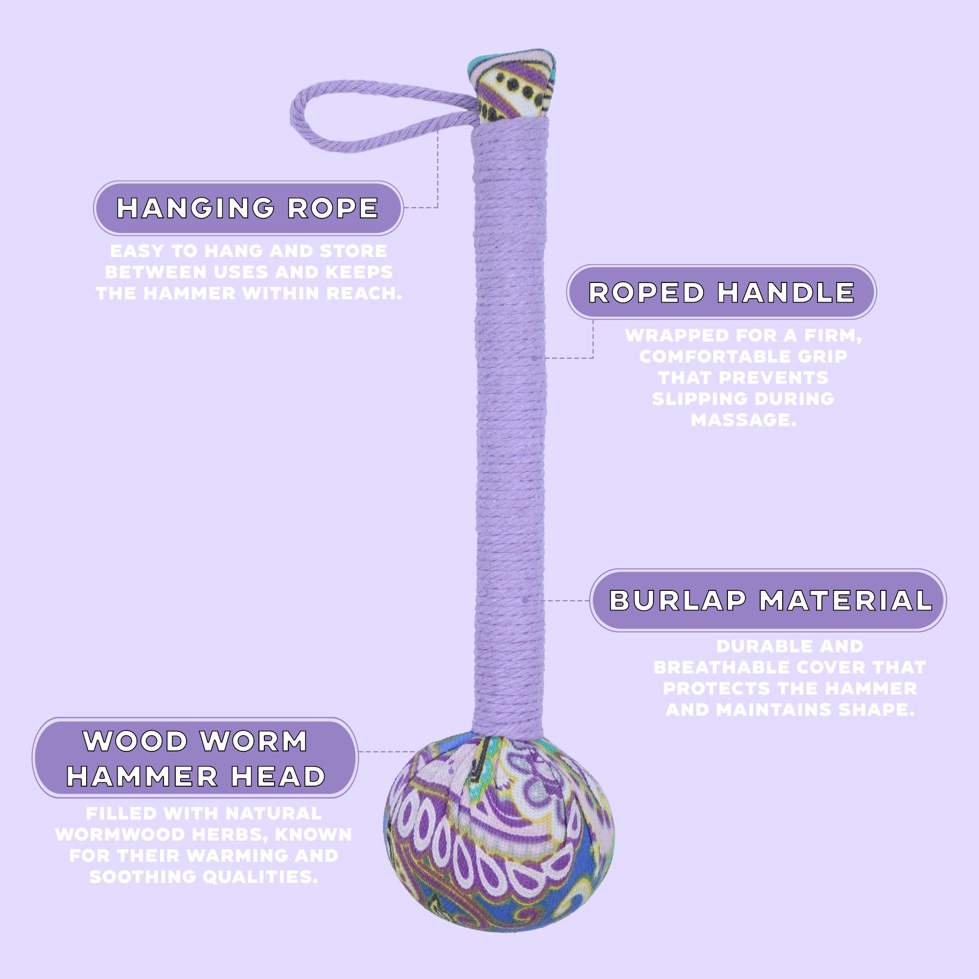 Wormwood Massage Hammer - Lavender - Image 10