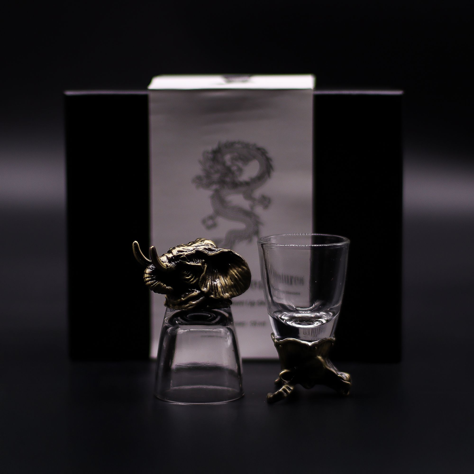 Gift Set of 6 Shot Glasses (50ml) - Wild Forest Creatures - Antique Bronze - Image 7