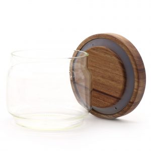 Cottage Bamboo Glass Jar - 7cm