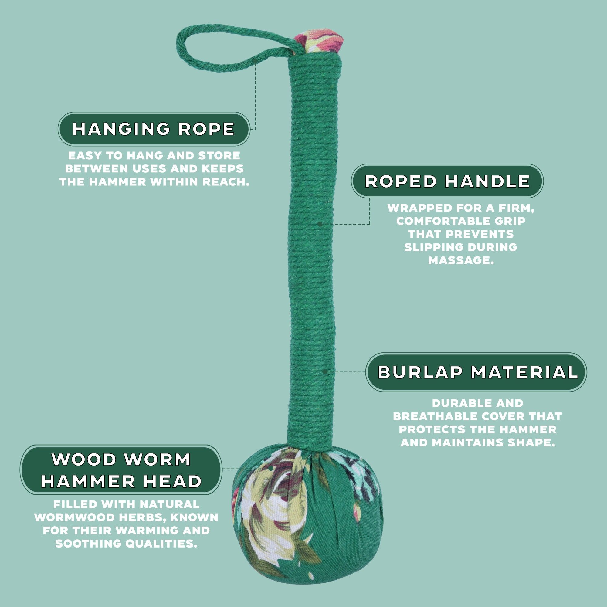 Wormwood Massage Hammer - Green - Image 11