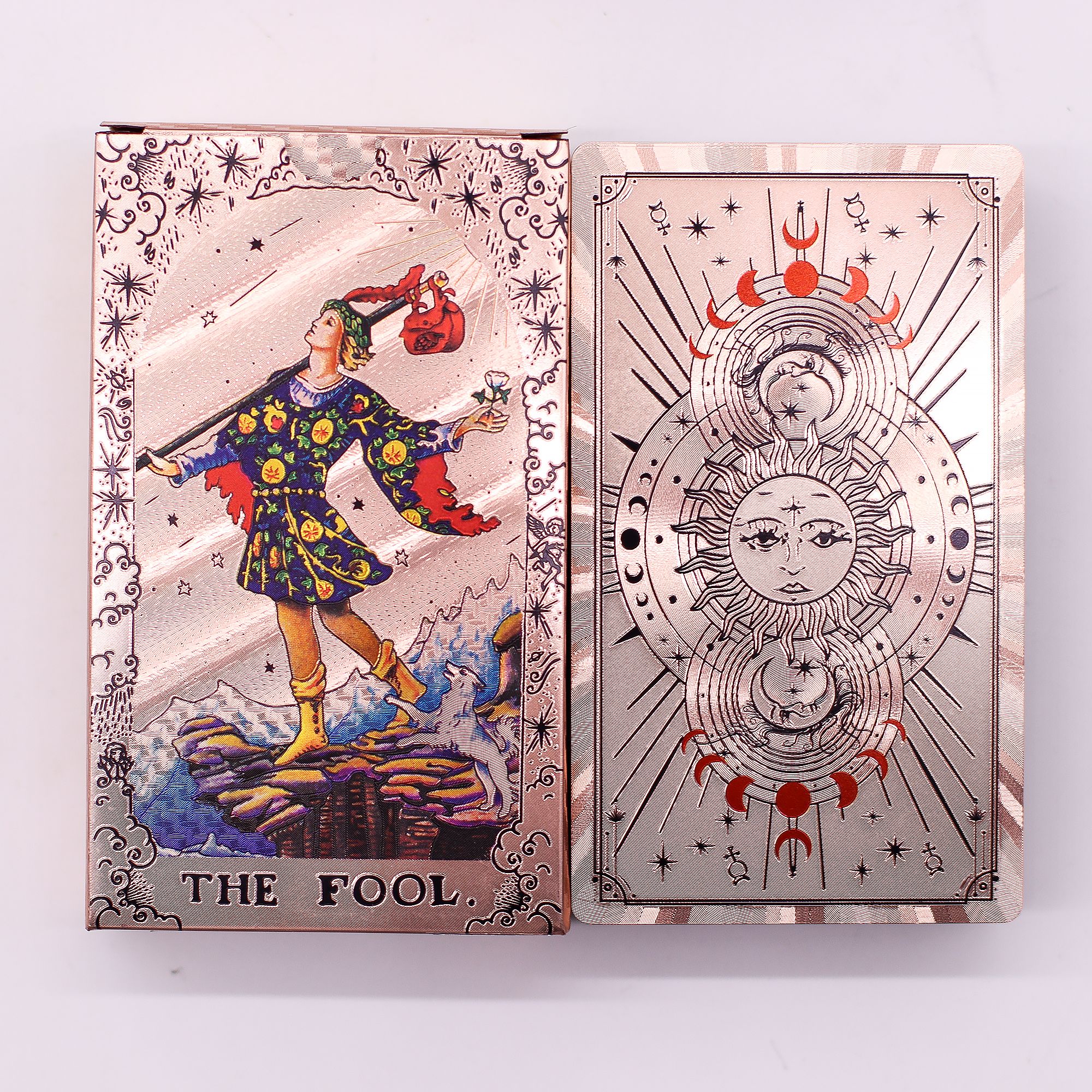 Rose Gold Foil Tarot Card Set - Moon Phase - with booklet - Image 4