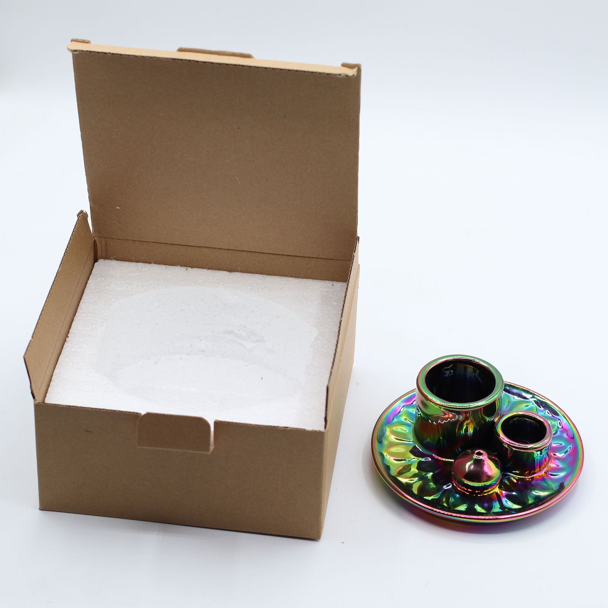 Palo Santo Stick & Smudge Holder - Mandala - Metalic Rainbow - Image 3