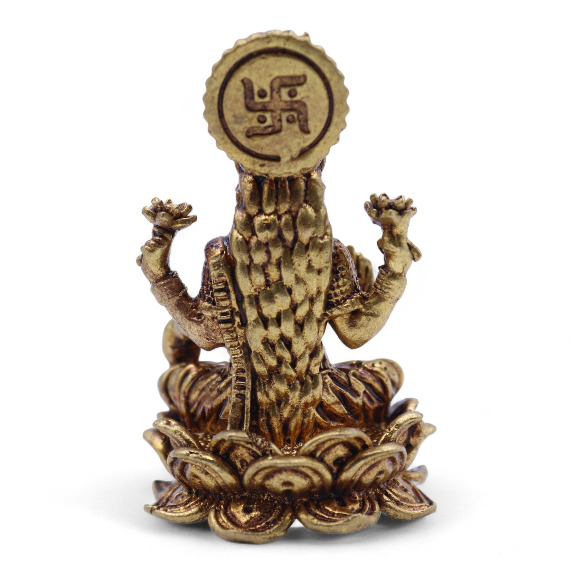 Brass Miniature Gods - Laxmi (52gms) - 49mm - Image 2