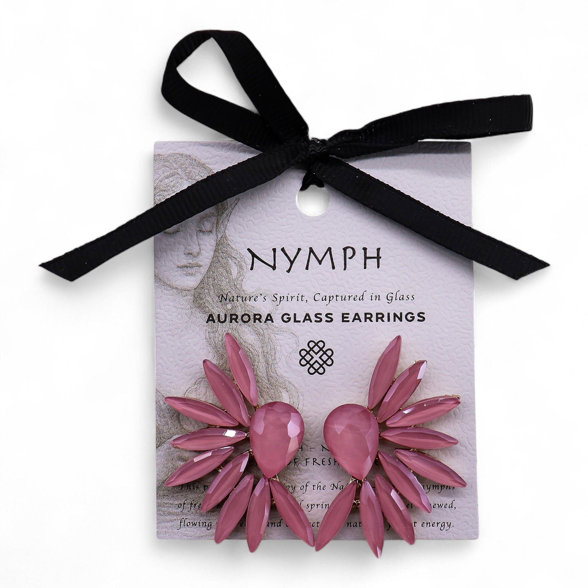 Soft Pink - Vintage Glass - Angel Wings - Earrings - Image 3