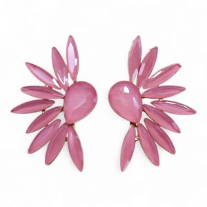 Soft Pink - Vintage Glass - Angel Wings - Earrings