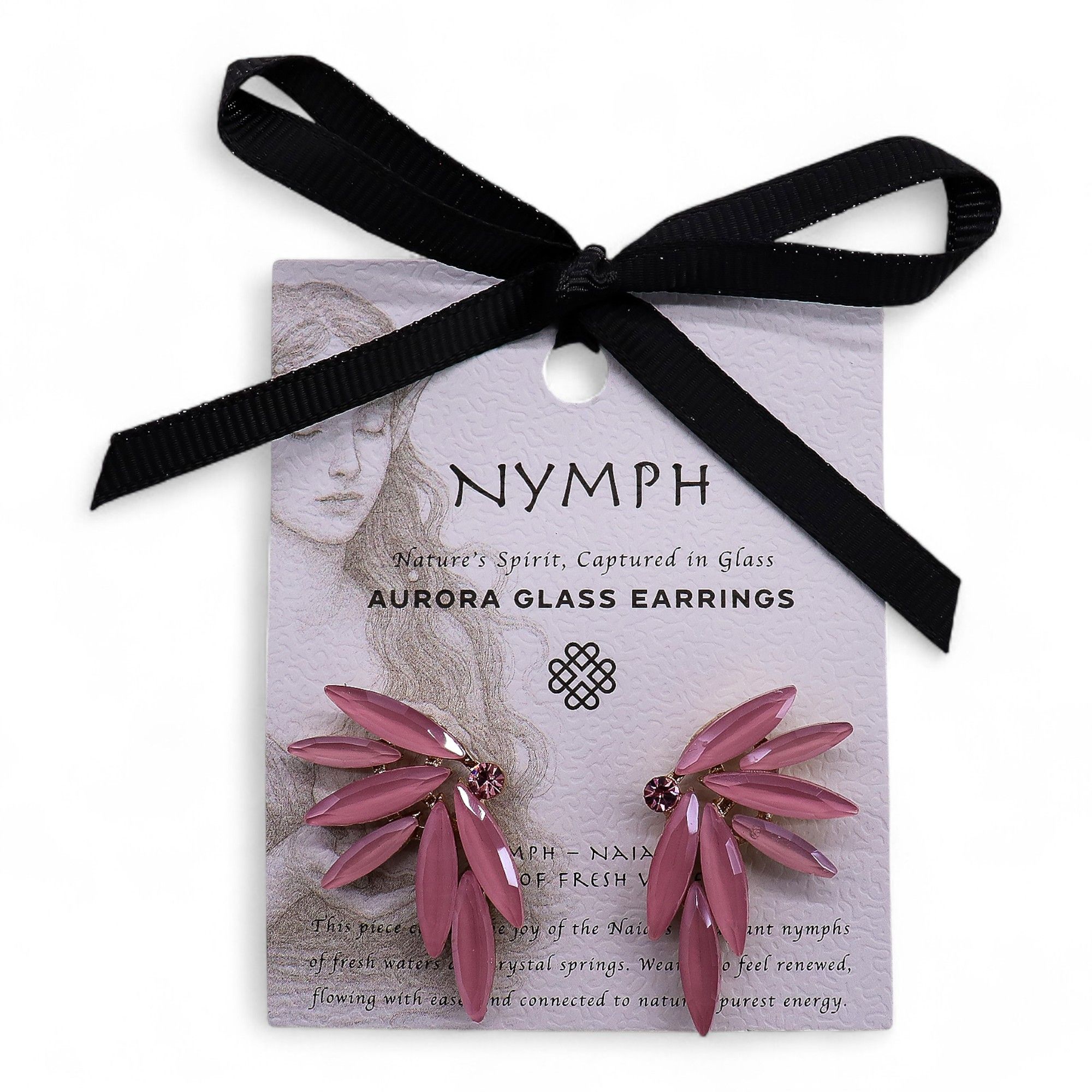 Soft Pink - Vintage Glass - Faries - Earrings - Image 3