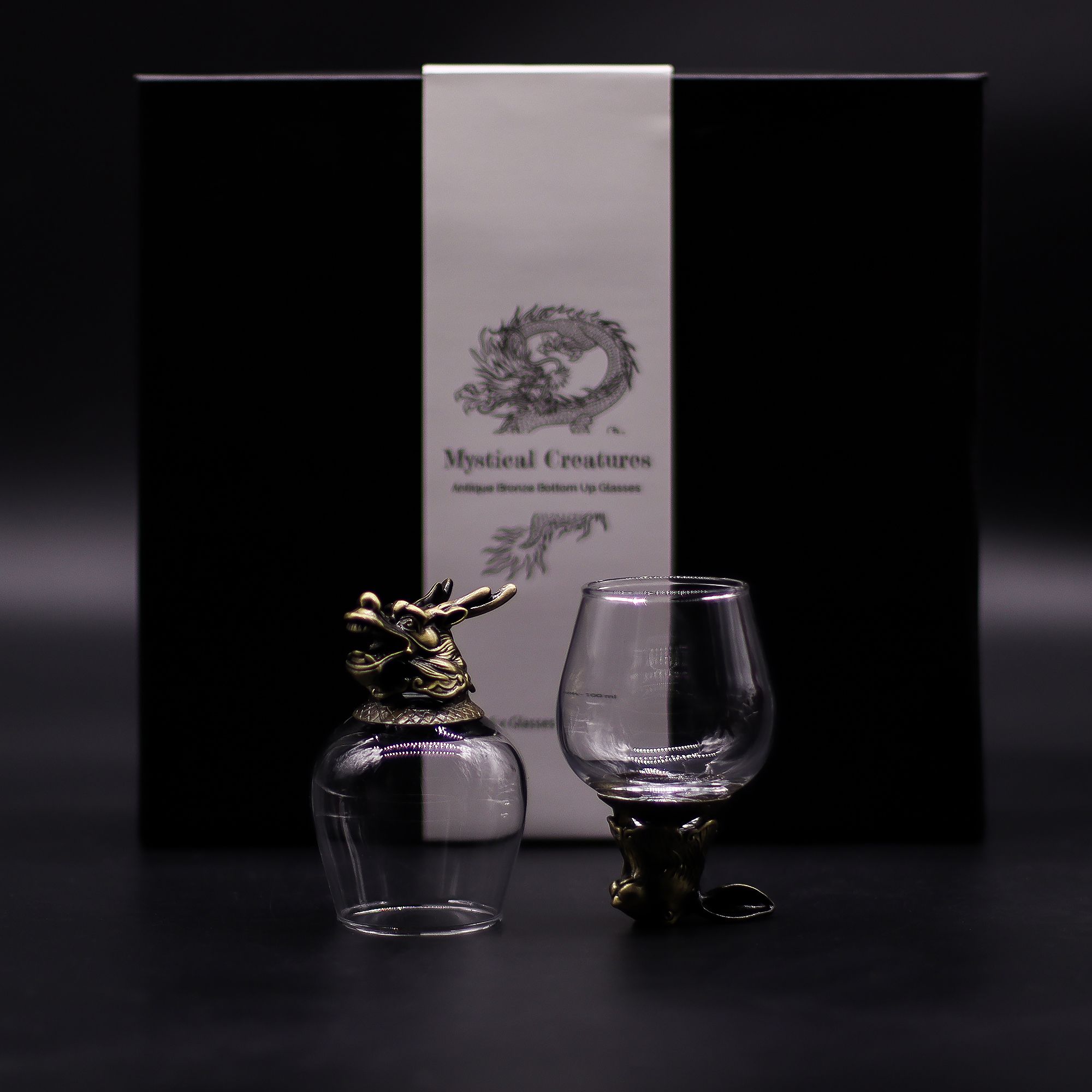 Gift Set of 6 Glasses (100ml) - Mystical Creatures - Antique Bronze - Image 10