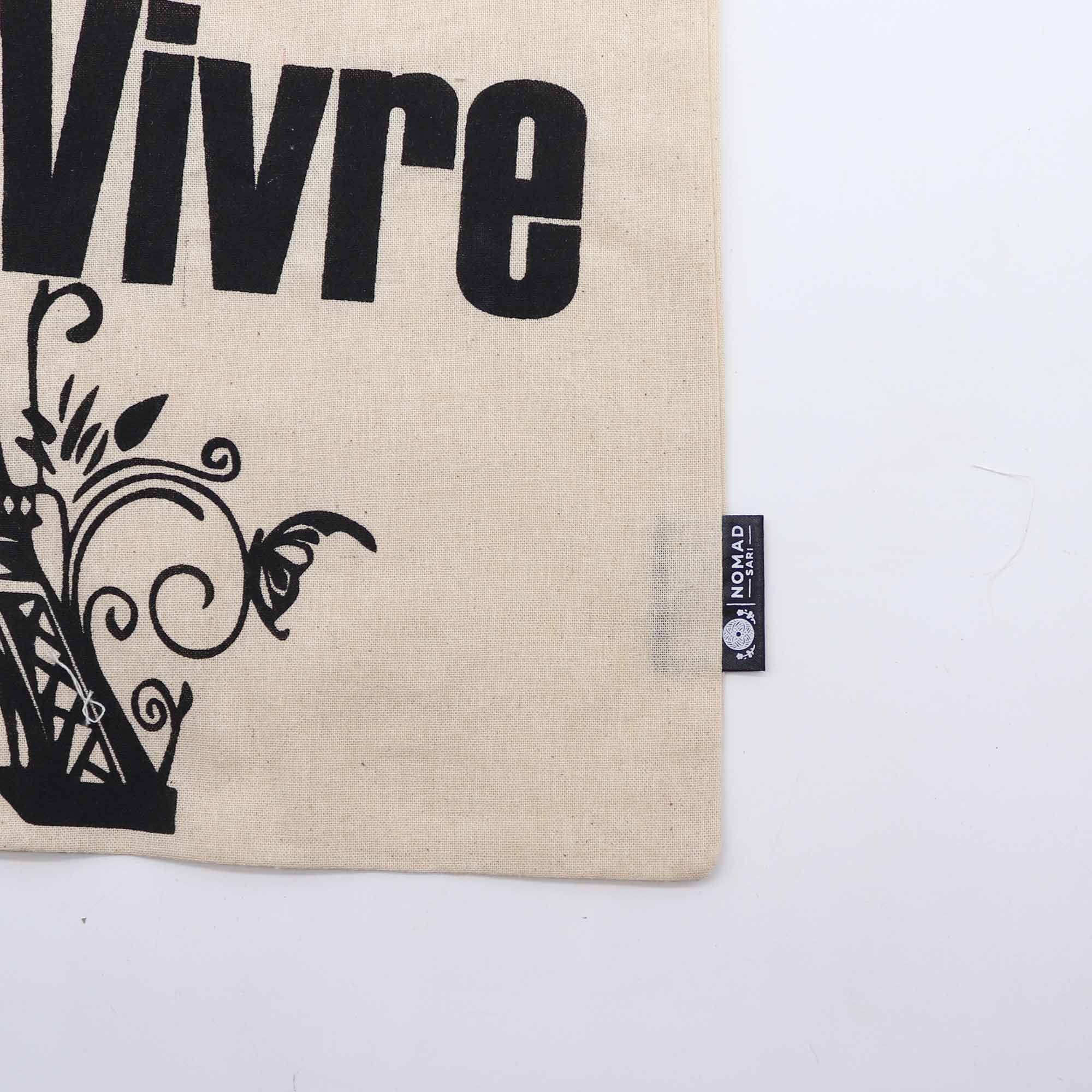 Iconic Basic Tote Bag - Joie de Vivre - Natural 4oz - Image 3