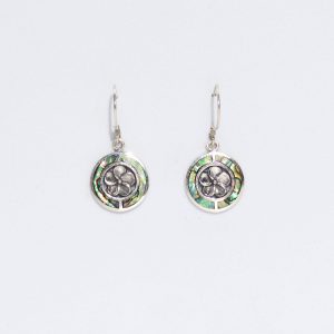 Shell & Silver Earrings - Frangipani - Abalone