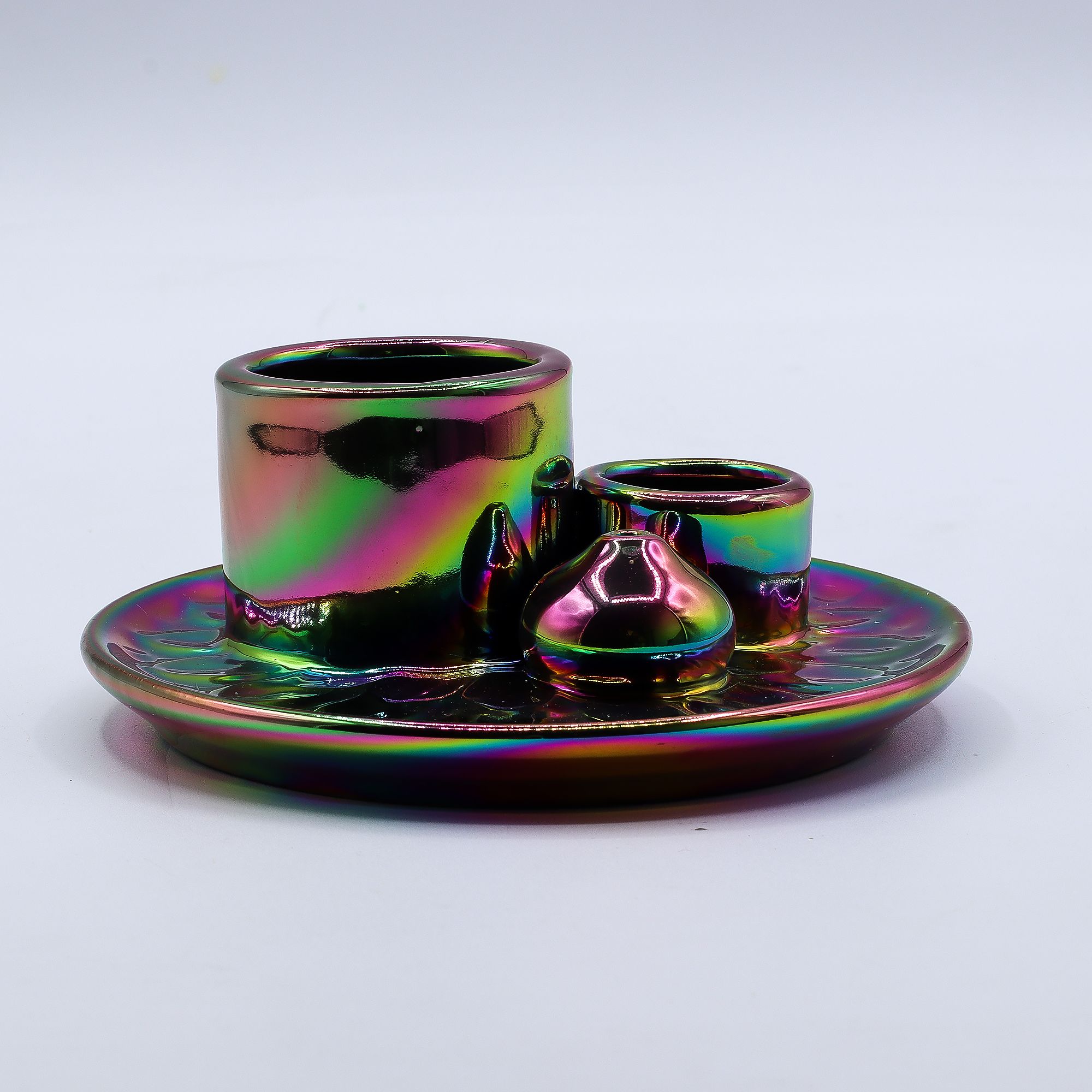 Palo Santo Stick & Smudge Holder - Mandala - Metalic Rainbow - Image 5