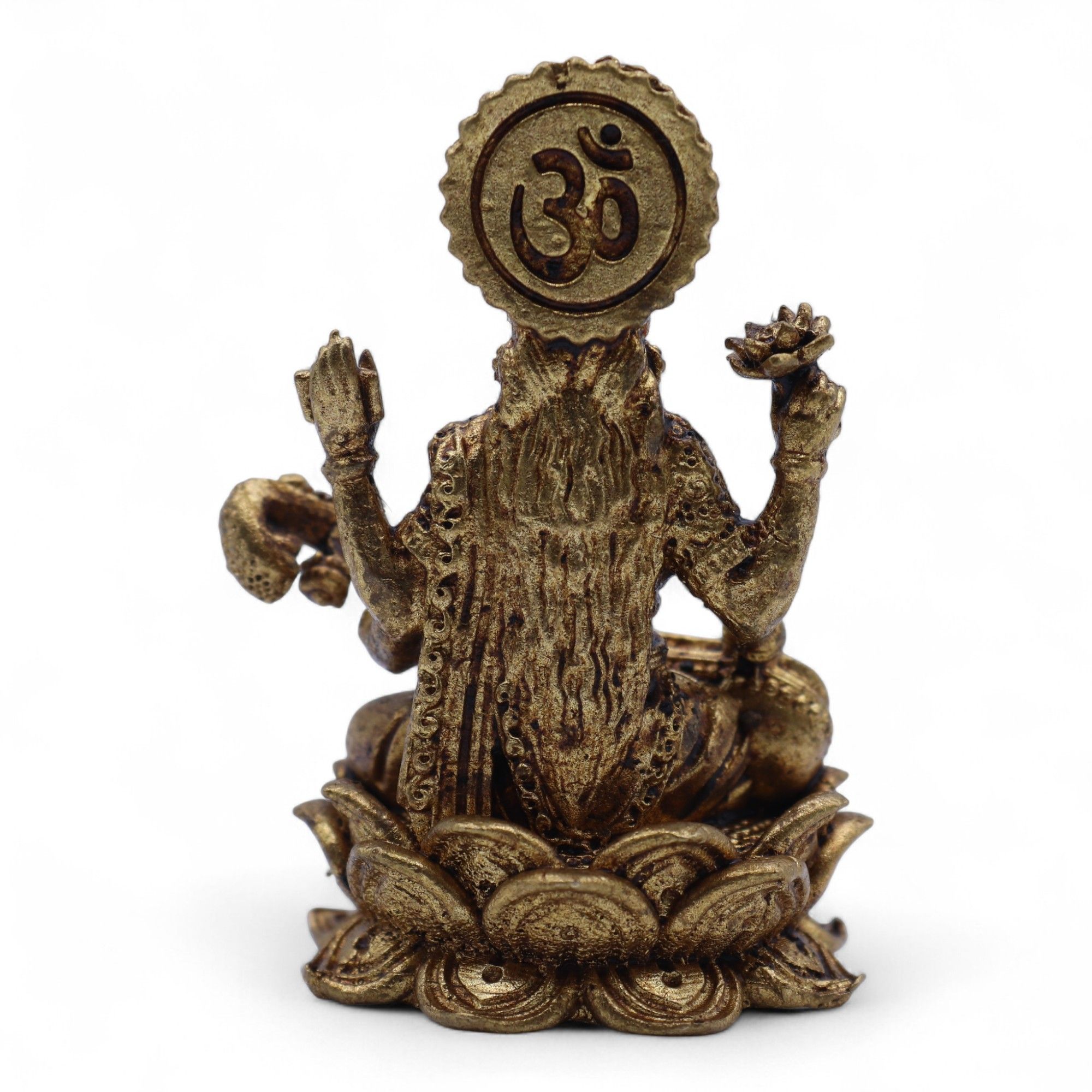 Brass Miniature Gods - Sarswati (52gms) - 49mm - Image 2
