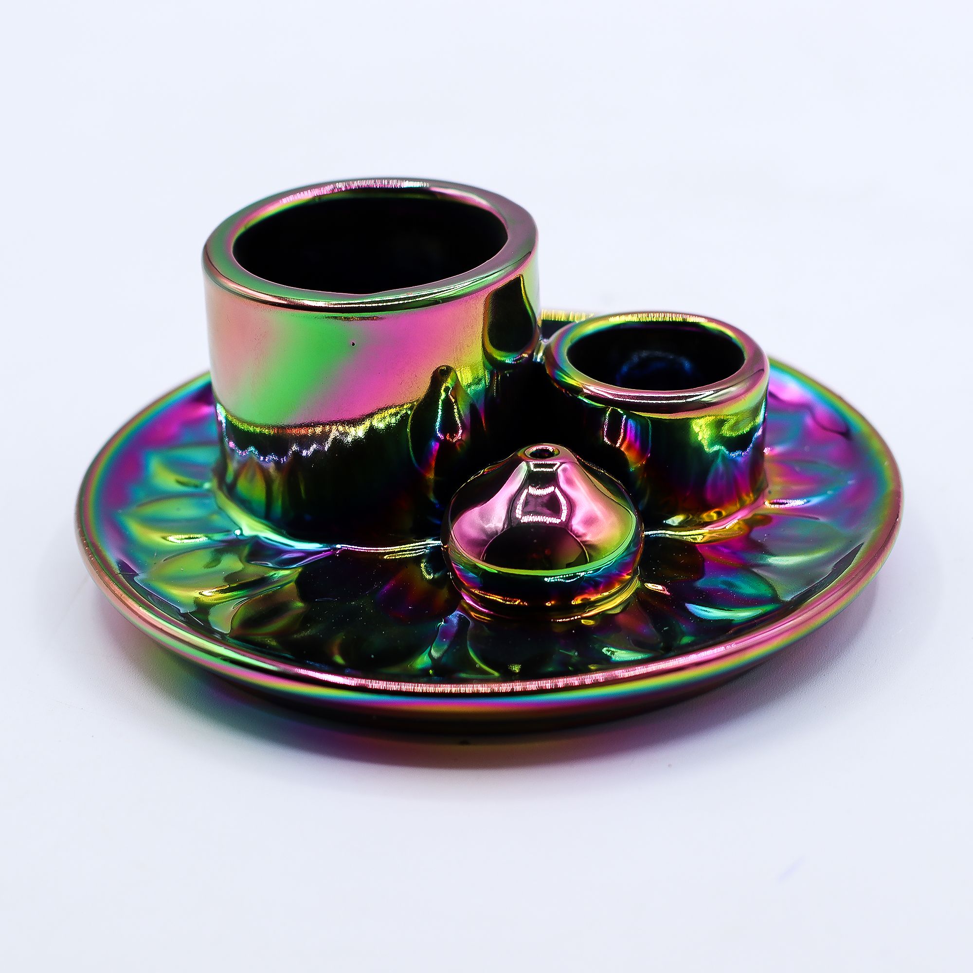 Palo Santo Stick & Smudge Holder - Mandala - Metalic Rainbow - Image 6