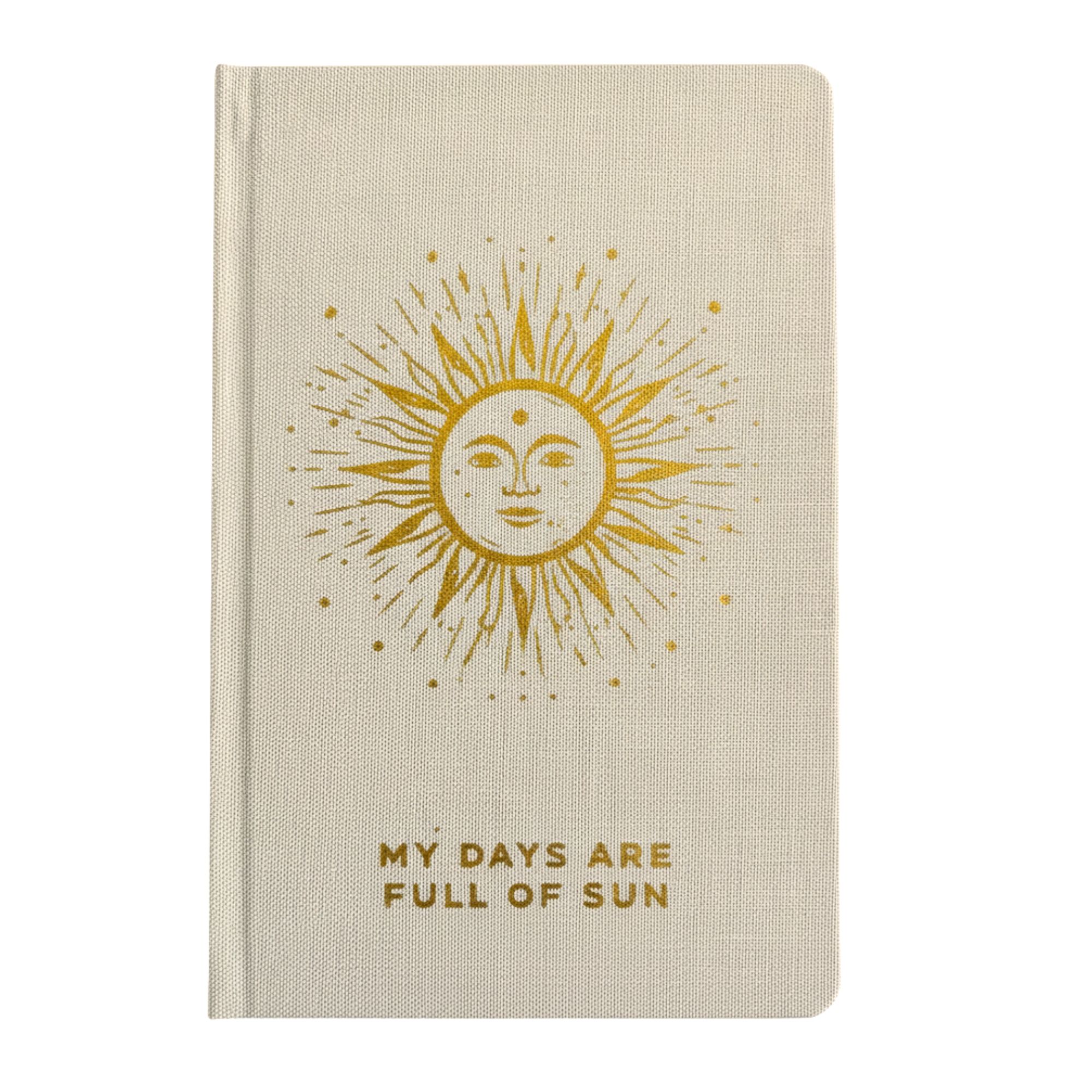 Ivory Gratitude Journal with Gold Lining - 120 pages - My Days are Full of Sun - Image 2