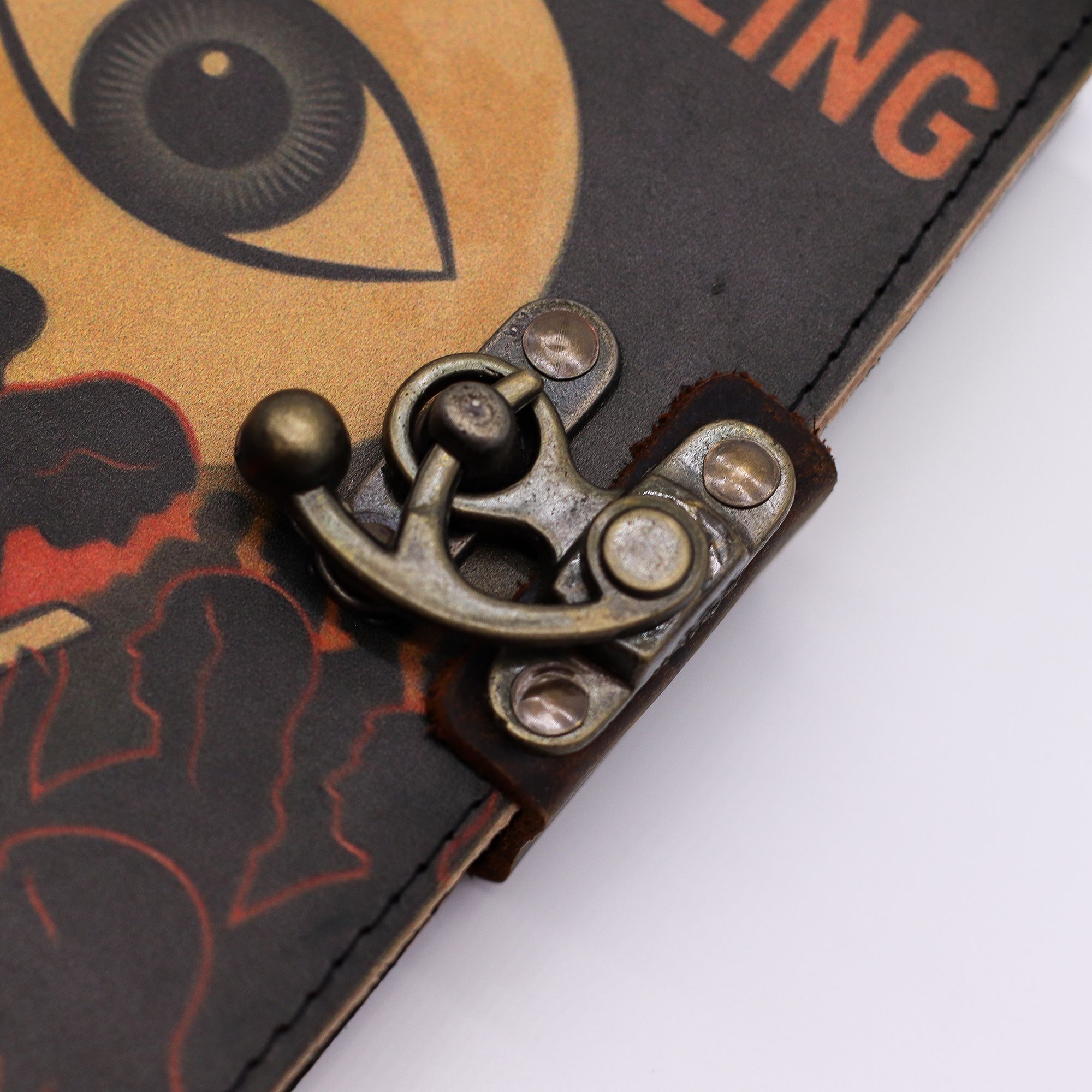 Leather Printed Notebook – Stop Doom Scrolling - 17.8x12.7 cm - Image 2