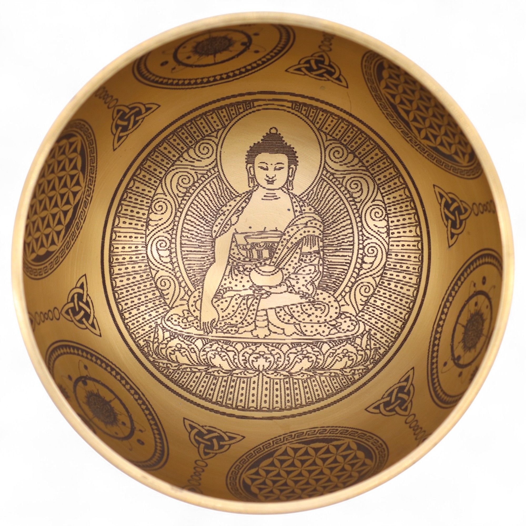 Pure Brass Etched Buddha - Set of 4 - Approx 3.85kg - Image 7