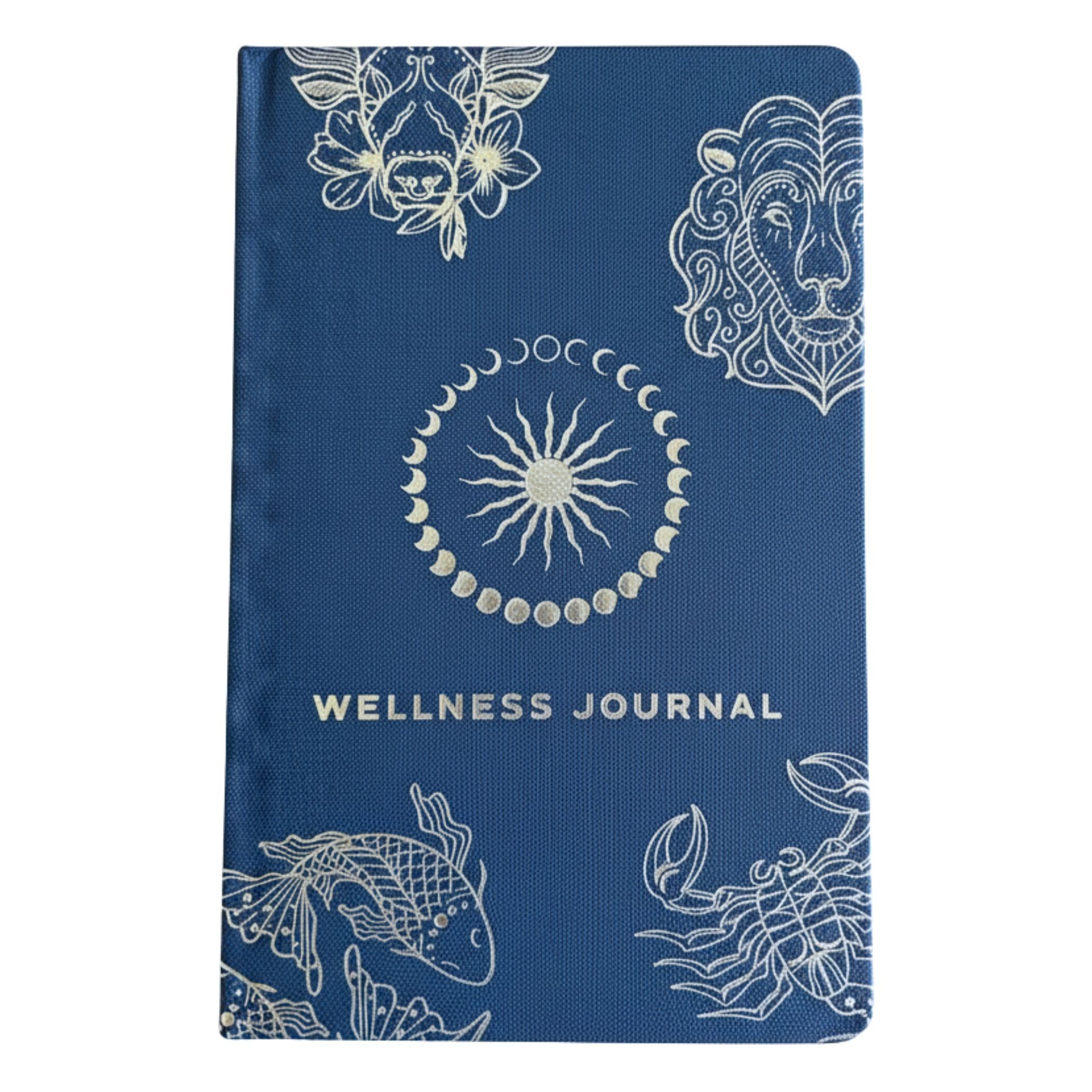 Midnight Blue Wellness Journal - 120 pages - Silver Zodiac - Image 2
